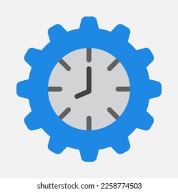 Zeitmanagement-Symbol in flachem Stil, Verwendung für Website-Mobile-App-Präsentation