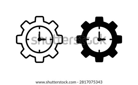 Time management icon. Time management glyph and line icon. Time management marketing icon.
