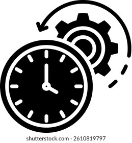 Time Management Icon Glyph Vector Illustration