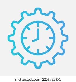 Time management icon in gradient style, use for website mobile app presentation