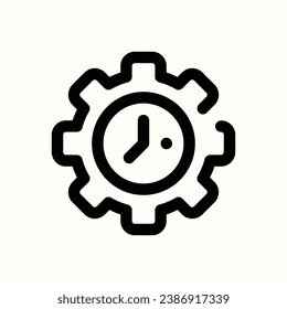 time management icon, isolated icon in light background, perfect for website, blog, logo, graphic design, social media, UI, mobile app