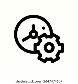 time management icon, isolated icon in light background, perfect for website, blog, logo, graphic design, social media, UI, mobile app