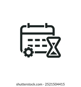 Time management icon isolated on white background