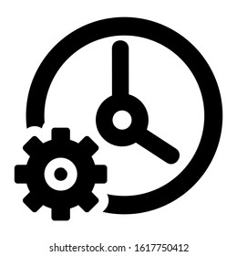 time management icon isolated sign symbol vector illustration - high quality black style vector icons
