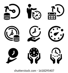 time management icon isolated sign symbol vector illustration - Collection of high quality black style vector icons

