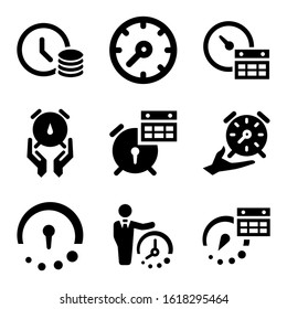time management icon isolated sign symbol vector illustration - Collection of high quality black style vector icons
