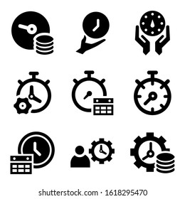 time management icon isolated sign symbol vector illustration - Collection of high quality black style vector icons
