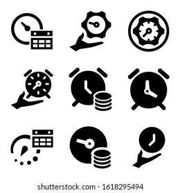 time management icon isolated sign symbol vector illustration - Collection of high quality black style vector icons
