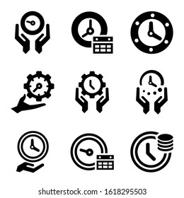 time management icon isolated sign symbol vector illustration - Collection of high quality black style vector icons
