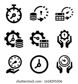 time management icon isolated sign symbol vector illustration - Collection of high quality black style vector icons

