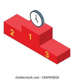 Time management icon. Isometric of Time management vector icon for web design isolated on white background