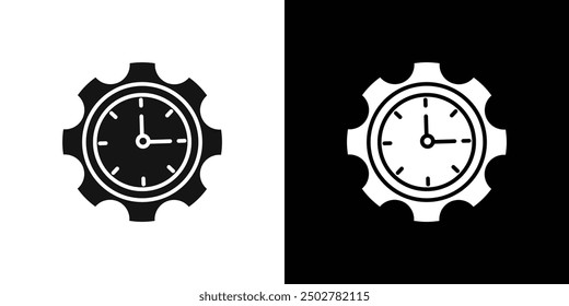 Time Management Symbol Linie Art Vektor