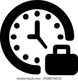 time management icon. line art and editable stroke.