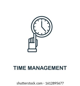 Time Management icon. Line style symbol from productivity icon collection. Time Management creative element for logo, infographic, ux and ui