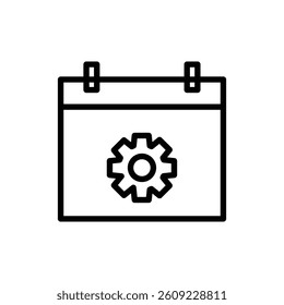 time management icon line style