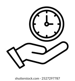 ícone Gerenciamento de Tempo linha vetor ilustração