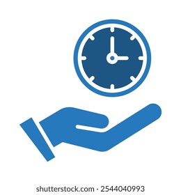 Ilustración vectorial de la línea de iconos de gestión del tiempo