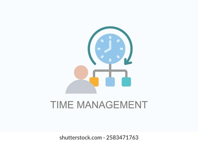 Time Management Icon Or Logo Isolated Illustration