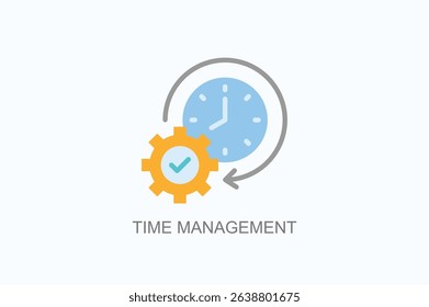 Time Management Icon Or Logo Isolated Vector Illustration