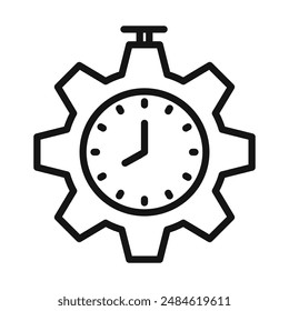 Time Management icon mark in filled style