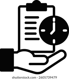 Time Management Icon Mixed Vector Illustration