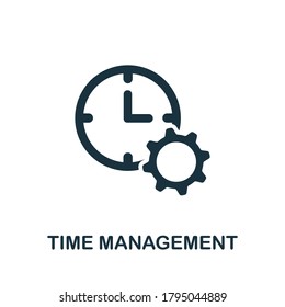 Time Management icon. Monochrome simple Time Management icon for templates, web design and infographics