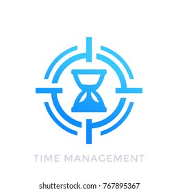 time management icon on white