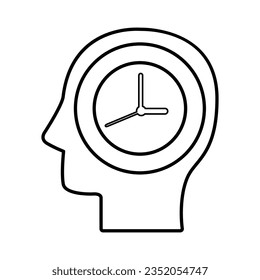 Time Management Icon In Outline Style