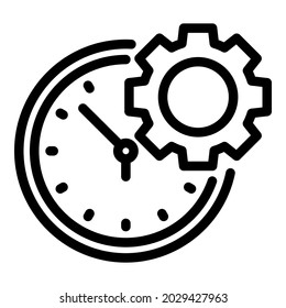 Time management icon outline vector. Business online. Work project