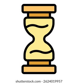 Time management icon outline vector. Control schedule. Work efficiency color flat