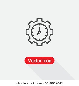 Time Management Icon, Productivity Sign,Efficiency Sign Vector Illusrtration Eps10