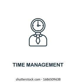 Time Management icon from seo collection. Simple line Time Management icon for templates, web design and infographics