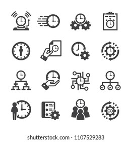 Time management icon set