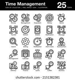 Time Management Icon Set Collection