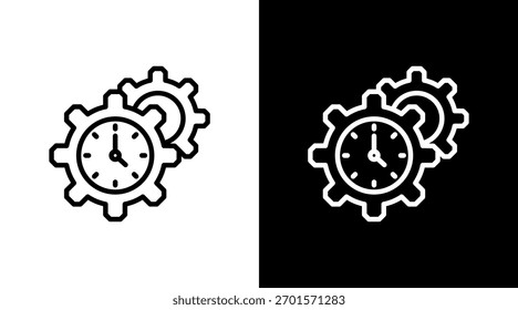 Time Management With Icon Set Design
