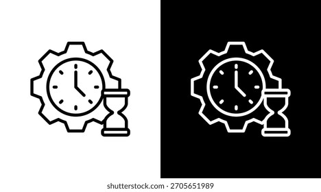 Time Management With Icon Set Design