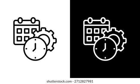Gestión del tiempo con diseño de conjunto de iconos