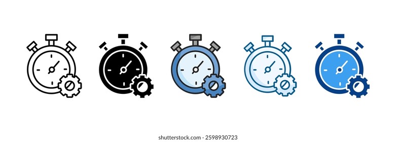 Time Management Icon Set Multiple Style Collection