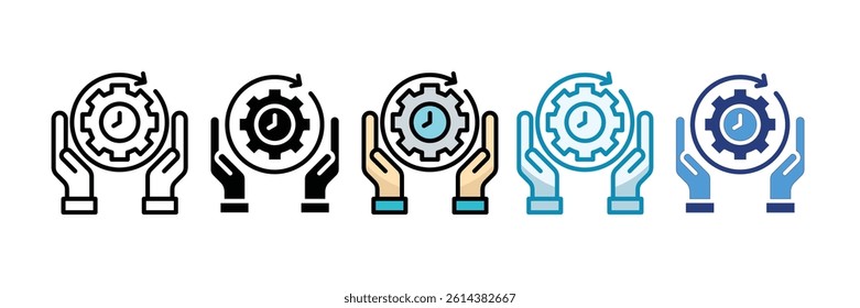 Time Management Icon Set Multiple Style Collection