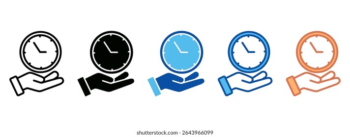 Time Management Icon Set Multiple Style Collection