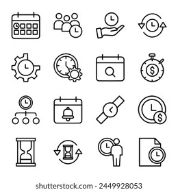 Time Management icon set vector illustration