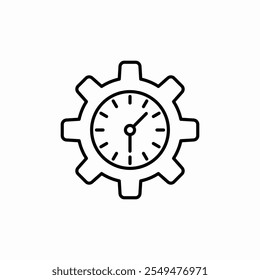 time management icon sign vector