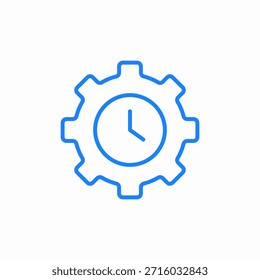 Vector de signo de icono de administración del tiempo