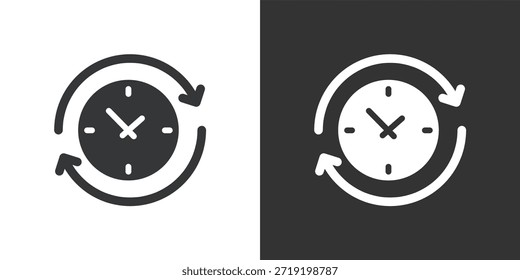 ícone Gerenciamento de Tempo. Ícone de série de glifos sólidos