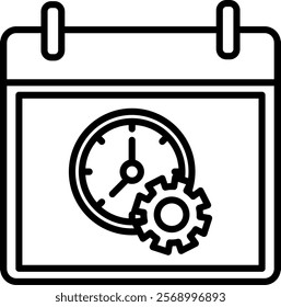 Time Management Icon Symbol Art Sign