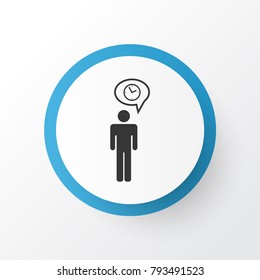 Time management icon symbol. Premium quality isolated planning element in trendy style.