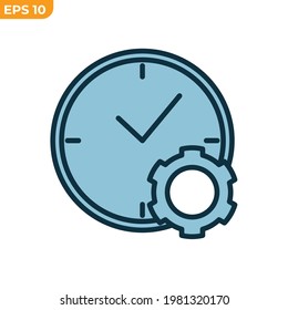 plantilla de símbolo de icono de administración de tiempo para el logotipo de colección de diseño gráfico y web ilustración vectorial