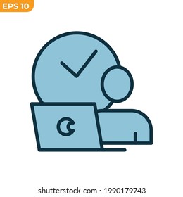 time management icon symbol template for graphic and web design collection logo vector illustration