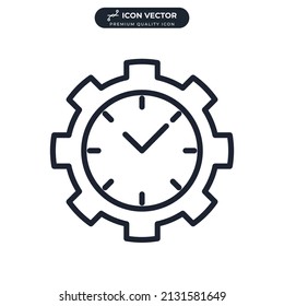 time management icon symbol template for graphic and web design collection logo vector illustration