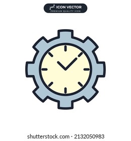 time management icon symbol template for graphic and web design collection logo vector illustration